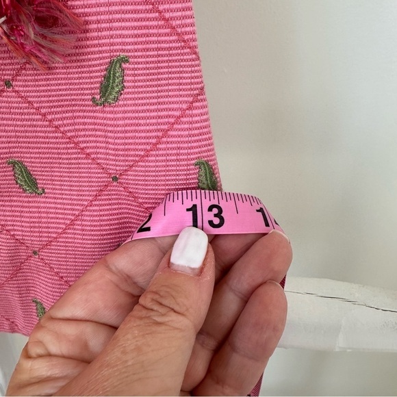 Custom made Pink Fabric Purse with Bead Accents - Picture 11 of 14